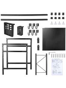 Adjustable Microwave Oven Rack Organizer - Black - View 8