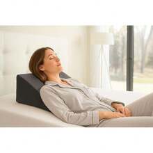 Almohada de Cuña, Cojín Triangular Antirreflujo, Soporte de Espalda, Almohada para Piernas, Ronquidos o Post Cirugía, Leer/Ver TV, Funda Lavable, Almohada Embarazo, Respaldo para Cama,38953632 - Multicolor - Ver 6