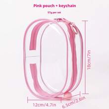 防水防尘圆形毛绒娃娃收纳袋，带加固钥匙扣，可爱糖果造型，适合旅行、居家、收纳化妆品、电线——理想的圣诞节、情人节、新年礼物，电线整理器 | 趣味卡通主题 | 耐用拉链封口，可收纳娃娃（不含娃娃） - 彩色 - 查看 15