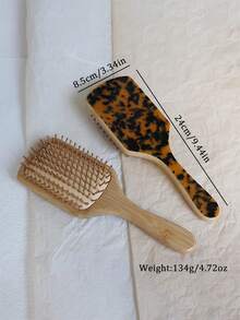 1pc Customized Laser Engraved Air Cushion Hair Comb, Personalized Acrylic Shiny Pearl Textured Name Design, Unique Bridesmaid Party Gift, Gift For Her/Mom - Multicolor - View 6