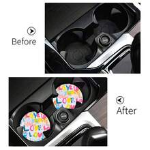 2个装汽车杯垫 时尚耐用 速干防滑汽车杯垫 - A - 查看 9