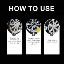 Crema de cuidado para la renovación de neumáticos de coche, limpieza de neumáticos, crema de cuidado de mantenimiento de coches antiadherente y descontaminante - 1 - Ver 6
