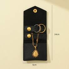 1pc Mini Jewelry Storage Pouch - Portable, Fleece Fabric Drawstring Bag With Button Closure, For Earrings, Bracelets, Rings, Necklaces - Great For Valentine's Day, Christmas, Thanksgiving, New Year Gifts, Jewelry Rolls - Multicolor - View 8