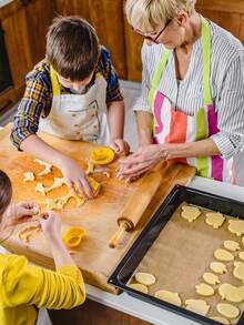 Disposable Baking Paper Roll, Double-Sided Non-Stick, Oven-, Heat-Resistant, Suitable For Cooking, Air Fryer, Steaming, Baking Bread, Sandwich Wrapping, Cake Lining - Apricot - View 7