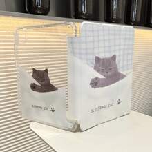 睡猫平板电脑保护套，兼容 Redmi Pad 2 11 英寸平板电脑，智能休眠唤醒功能，高透明亚克力背板带笔槽，三折支架，兼容华为 MatePad 11.5 S 平板电脑，MatePad 保护套，兼容华为 MatePad SE 11 英寸平板电脑，Redmi Pad SE 11 英寸平板电脑保护套 - 無色 - 查看 8