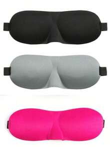 1/3pcs Set Luxury Side Sleeping Eye Mask, Unisex Blackout Sleep Mask, 3D Cup Shape Night Eye Mask With Adjustable Strap, Suitable For Travel, Nap, School, Commute, Home Use - Multicolor - View 14