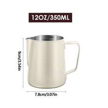 Bình tạo bọt sữa 12oz, vòi phun hơi nước cho máy pha cà phê espresso, bình hấp sữa bằng thép không gỉ để tạo hình cappuccino latte art, kèm bút trang trí, thích hợp cho mùa tựu trường. - Nhiều màu - Xem 21