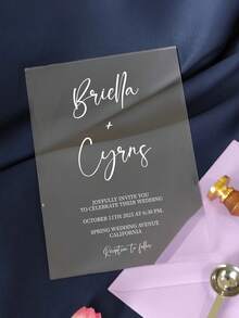 Versatile Acrylic Invitation Cards, Minimalist & Versatile, Suitable For Baby Shower, Housewarming, Birthday, Party, Engagement, Customizable High-Quality Design - Multicolor - View 19