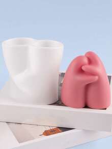 1pc Hug Shaped Candle Silicone Mold - A-White - View 2