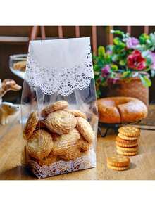 50 قطعة من الأكياس الشفافة للاستخدام المنزلي، مناسبة للكوكيز والحلويات والحلويات، أكياس ذاتية الإغلاق بمقاس 9.05 بوصة في 3.34 بوصة. - متعدد الألوان - مشاهدة 3