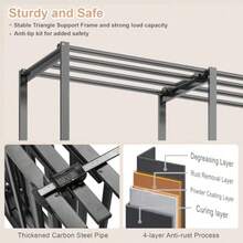 Portable Closets For Hanging Clothes59" Heavy Duty Clothes Rack With Cover Strong Foldable Metal Clothing Rack 95% Assembled 59"*20.5 * 68 - 59" - View 3