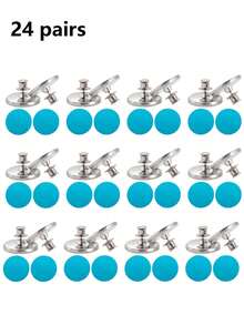 12pcs/6pcs/2pcs Magnetic Curtain Closures, Curtain Weighted Magnetic Clips With Nails, Multi-Use, Magnetic Curtain Clips, Keep Curtains Or Shower Curtains Tightly Against Wall, Prevent Blowing Away, Easy To Install Wall-Mounted Magnetic Clips, Suitable For Shower Curtains, Seams, Walls - Multicolor - View 12