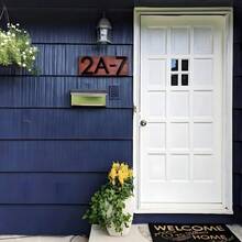 Numeros para Casa Exterior de 15,24 cm 6 inches, 3D Acrílic Números Residenciales, con Kit de Uñas, Fácil de instalar, Para Interior, Casa, Departamentos, Oficinas, Negro - Negro-B - Ver 4