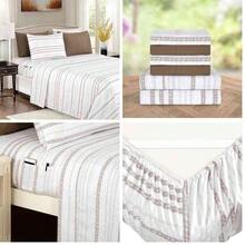 Elegant Comfort - Juego de sbanas de 6 Piezas ms Suave y Acogedor, Microfibra de Alta Calidad de Hotel 1500, Bolsillo Profundo, Juego de sbanas de 6 Piezas, Resistente a Las Arrugas, tamao Queen, - Jenna Gold y la reina - Ver 1