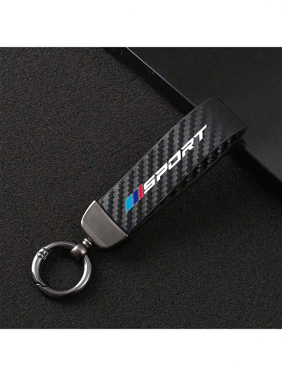 1pc Carbon Fiber Tone Car Key Chain Suitable For BMW 1 Series, 3 Series, 5 Series, 7 Series, 2 Series, 4 Series, 6 Series, X Series, X1, X3, X5, X6, X4, Fashionable Car Key Chain