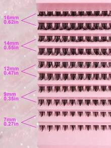 120pcs Cartoon Style Thick Eyelash Extensions, DIY Eyelash Cluster, Individual Eyelash Extensions For Home Use