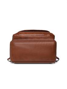 Women's Elegant Flap Shoulder Bag PU Leather Top-Handle Chic Backpack With Multi Zipper Pockets For Daily Use And Dating Events - màu nâu - Xem 7