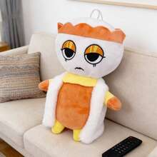 Dandy's World Artistic Plush Doll Set, Premium Suede Material With Abstract Design, Cute Aesthetic Room Decor, Perfect Holiday Gift For Teens & Adults - Orange - Visa 6