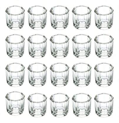 Tendencia20 Piezas Godetes De Vidrio, Vasito Uñas Acrílicas MonómeroCalidad premium