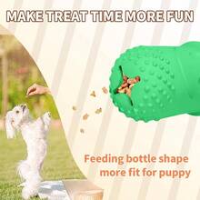 Treat Dispensing Chew Rubber Natural Fiber Interactive Fun Puzzle Toys Small Medium Dogs Puppy Slow Feeder Toys Teething Traning Playing Green - màu xanh lá - Xem 8
