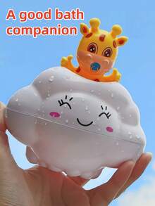 婴儿洗浴用品、儿童淋浴盆、雨云图案、男女宝宝戏水玩具、婴儿玩具、洗澡玩具、婴儿必需品、婴儿洗澡玩具、幼儿玩具、婴儿用品、婴儿洗澡玩具、女宝宝玩具、泳池玩具、儿童浴室 - 下雨的雲朵小鹿 - 查看 8