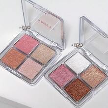 Four-Color Highlighter Palette with Pearlescent Shimmer for a Radiant Glow - Estilo 2 - Ver 2