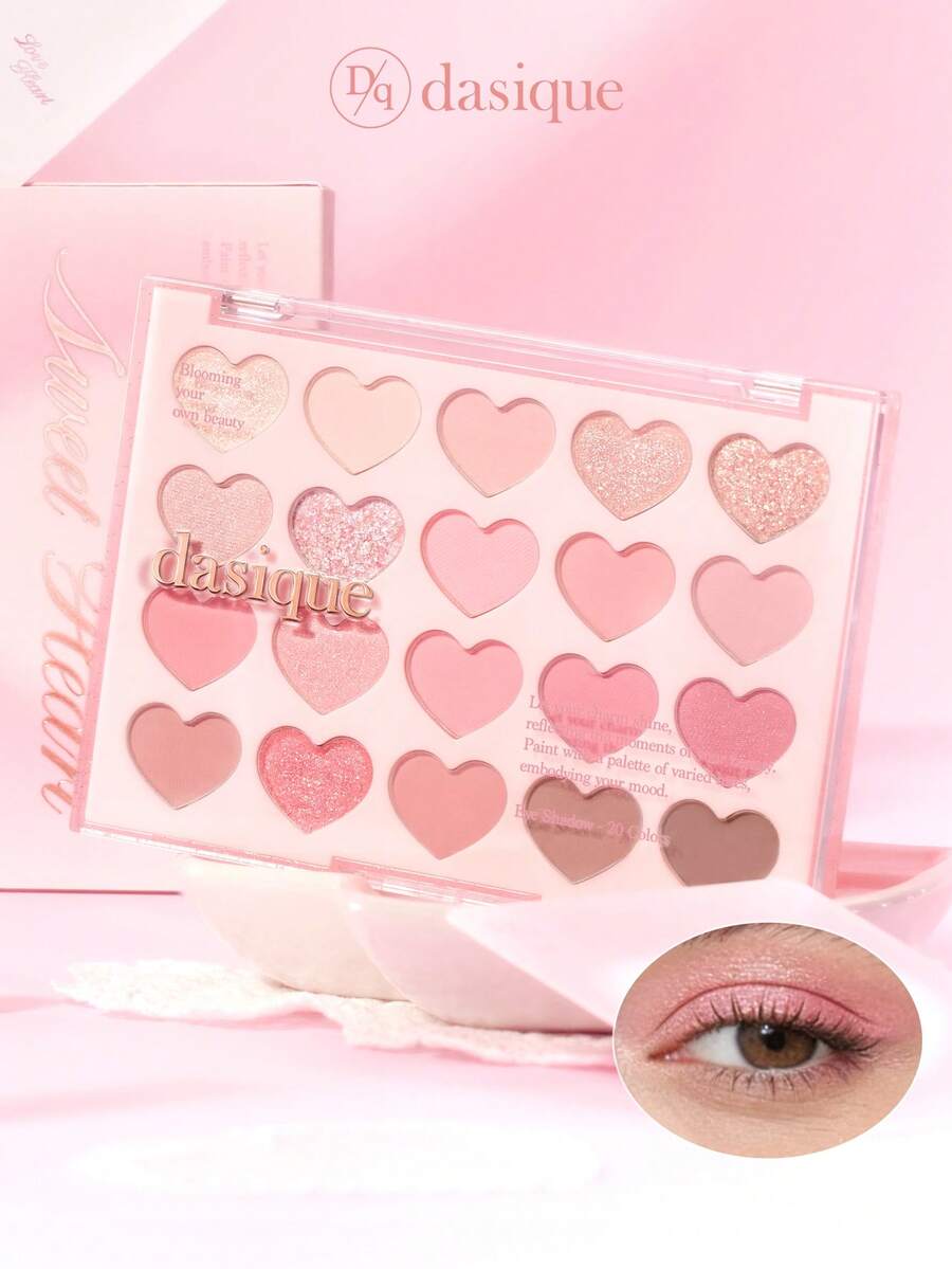 Dasique Eyeshadow Palette, High Pigmentation, Long-Lasting, Easy To Apply, Smooth, Vegan, Cruelty-Free, Christmas Gift For Women, Charming Rose Girl Style, Back To School, Fashion Brand Cosmetics, Bridal, Summer, Valentine's Day, Holiday - #06 Sweet Heart - 查看 1