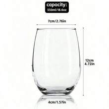 1pc 550ml/18.6oz Personalized Custom Glass Egg-Shaped Whiskey Glass, Customized With English Letter Pattern, Suitable For Christmas, Valentine's Day, Thanksgiving Gathering, Team Dinner, Christmas Supplies And Summer Holiday Celebration, Perfect For Valentine's Day And Thanksgiving - White - View 5