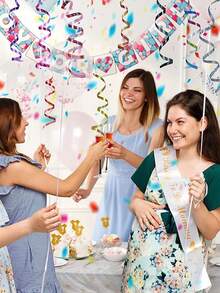 闪亮丝带、金属卷曲丝带、什锦卷曲丝带套装、金属气球扎带、节日装饰丝带、生日装饰、礼品包装、DIY蝴蝶结制作、婚礼装饰、气球扎带 - 彩色 - 查看 4