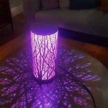 Ironwork Hollowed-Out Projection LED Indoor Ambient Light With Big Tree Decoration Is Suitable For Romantic Atmosphere In Bedrooms And Living Rooms - RGB16 Colors - View 5