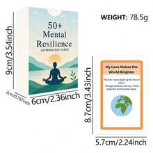 55张卡片，主题涵盖心理韧性、情绪疗愈、自我肯定和启迪。 - 彩色 - 查看 2