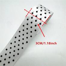 5yards 3cm Dots Satin Ribbon Printed Polyester Ribbon DIY Bow Hair Wedding Handmade DIY Materials Christmas Decoration - Pick Colors - View 2