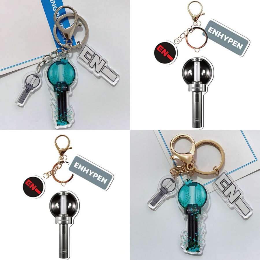 EN/HYPEN Keychain, JAKE, HEESEUNG, JUNGWON, NIKI Fangoods Lightstick Pendant, Acrylic Bag Charm, Backpack Pendant, Keychain, Fan Merchandise, Birthday/Holiday Gift For Friends - Multicolor - View 1