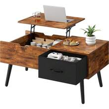 Coffee Table With Storage,39.5'' Lift Top Coffee Table,Hidden Storage Compartment,Foldable Drawer,Lift Tabletop Dining Center Table For Home Living Room Office,Black - Black - View 10