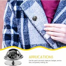 TEHAUX Juego De 50 Agujas Para Alfileres De Pin Backs 10mm Alfileres De Bloqueo Para Pasador De Corbata Broche De Soporte De Alfiler De Esmalte - 1 - Ver 6