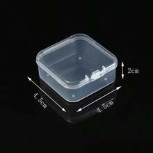 1/12pcs Mini Sticker Storage Box, Transparent Plastic Container, Upgraded Thicker , Suitable For Collecting Small Items, Beads, Jewelry, Business Cards, Game Accessories, Crafts, School Supplies, Fishing Lures, Small Storage Box - Transparent - View 5
