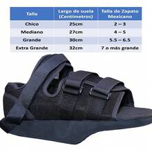 ZAPATO VOLADO DELANTERO (de los dedos) - Ideal para pacientes con úlceras diabéticas - ZAPATO POST-OPERATORIO EN UNA CIRUJÍA DE HALLUX VALGUS Y OTRAS OSTEOTOMÍAS - Negro - Ver 3
