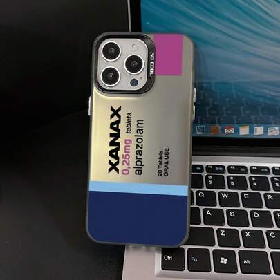 This Phone Case Designed Like A Medicine Pill Works With For Iphone Models 17 16, 15, 14, 13, 12, 11 Pro Max, X, XR, XS Max, 8, And 7 Plus, And It Has A Shock-Resistant Matte Back, Xanax