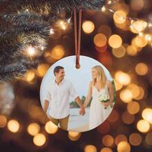 Custom Photo Ornament 2026 Personalized Double-Sided Picture Ornament, Valentine's Day Ornaments, , Add Your Own Photo & Text, Christmas Tree Decoration Gift