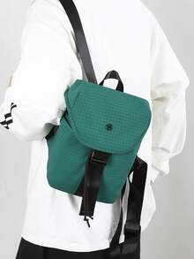 Męska torba listonoszka w miejskim stylu, uniwersalna, do dojazdów do pracy, na zakupy, w podróż, na imprezę, do sportu i na powrót do szkoły, minimalistyczna, prosta, o dużej pojemności, lekka, do noszenia na zewnątrz - Ciemnozielony - Zobacz 2