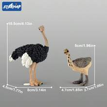 北美森林动物模型拼图玩具，蛋糕装饰 - 逼真的丛林动物套装，圣诞节和生日礼物，适合儿童和幼儿，包括大象、骆驼、长颈鹿、老虎、狮子、熊猫、熊、鹿、河马、犀牛、浣熊、猞猁、狼、鹰、海狸、兔子、秃鹫等。 - 彩色 - 查看 66