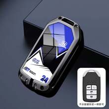 Alloy Racing Car Key Case For  Civic Accord CR-V Pilot Crv Year 2015 2016 2017 2018, Car Decoration Accessory. - D-gun 紅色 - 查看 8