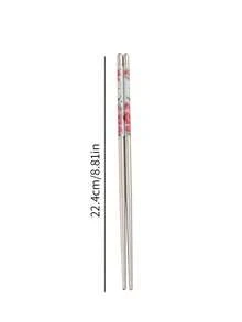 5pcs Stainless Steel Reusable Chopsticks Set, Anti-Scald And Anti-Slip - Multicolor - View 4