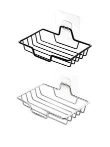 2pcs Stainless Steel Soap Dish Holder, Bathroom Soap Tray Rack, Wall Mounted Soap Dish Holder - Multicolor - View 8