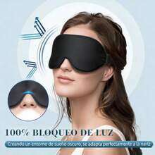Antifaz para Dormir 3D para Mujeres y Hombre Auriculares de Diadema Máscara Una Oscuridad Absoluta Auriculares para Dormir Ajustable Oficina Viajes Yoga 4 Juegos en -0002 - 4 Colores Disponibles - Ver 3