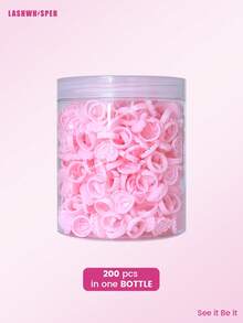 50/200/400个/瓶 心形睫毛胶环 - 含睫毛胶支架和扇形杯，专业睫毛嫁接用品 - 彩色 - 查看 9