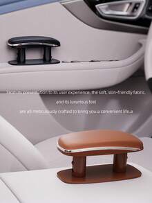 升级版汽车中央扶手垫 - 婴儿般柔软的皮革，符合人体工程学的倾斜设计，提升驾驶舒适度 - 彩色 - 查看 5