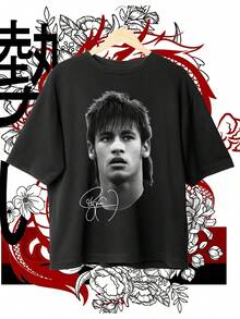 Camiseta Vintage de Hombre de la Leyenda del Rock Soviético Victor Tsoi - Camiseta Retro Negra de Música Rusa con Texto Cirílico y Retrato Icónico, Impresión Cirílica Duradera, Camiseta Casual de Cuello Redondo Clásica para Fans de , Mercancía de Conciertos y Regalo Coleccionable - Negro - Ver 2