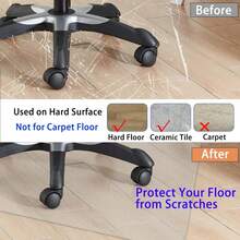 Kasepie Frosted Office Chair Mat For Hardwood Floors 30X48Inch, Stay In Place Plastic Computer Chair Mats For Rolling Office Chairs - Mờ, dày 1.5mm - Xem 4