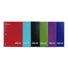Spiral Notebooks - 1 Subject, Poly Cover, 70 Sheets, College Ruled, 8in X 10in, Bulk Pack, Primary Color Waterproof Covers, Set Of 6 - For Schoolsss, Office, Business, Professional (04659) - PolyCover-CollegeRuled - Xem 1